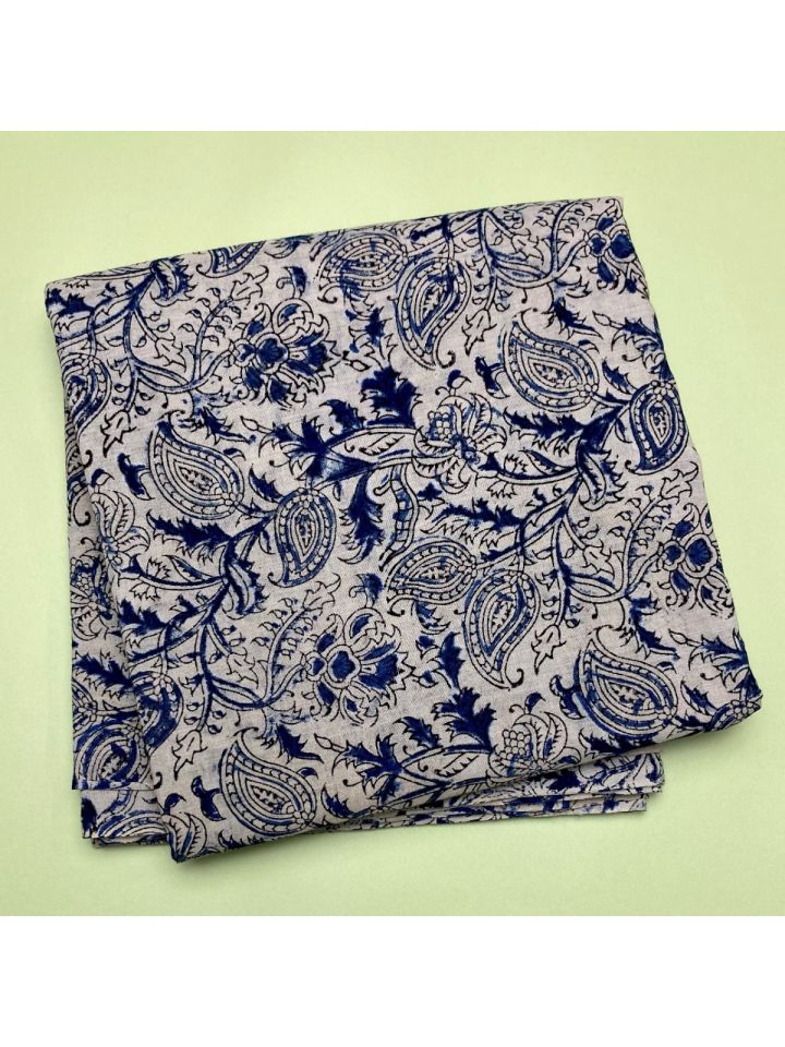 Pure Handloom Mangalagiri  kalamkari print Cotton fabric