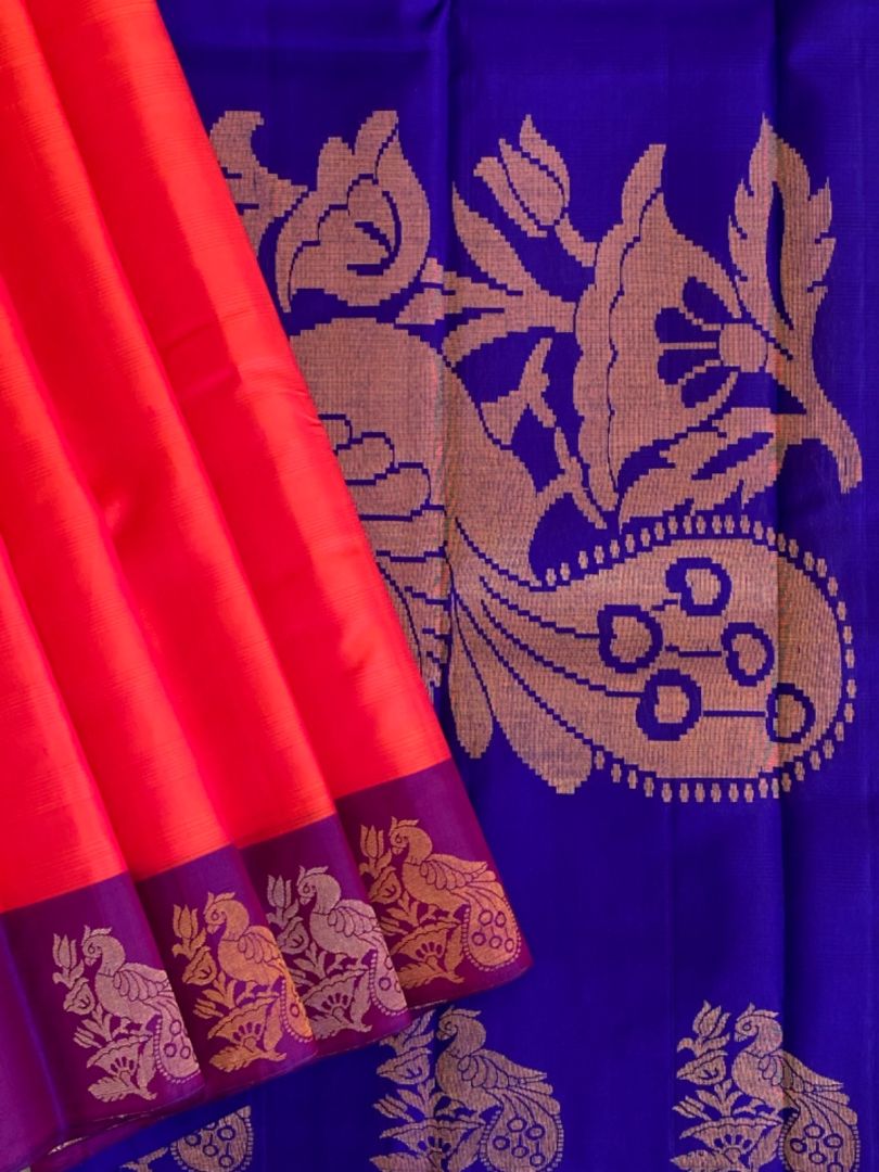 AMARE | Yellow - Orange Soft Silk saree Price in Sri Lanka | AMARE